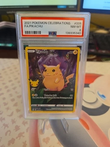 2021 POKEMON CELEBRATIONS #005 FULL ART/PIKACHU PSA 8