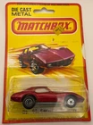 vintage 1979 Lesney Matchbox Chevy Corvette Stingray, #62 MB62, maroon w/tan