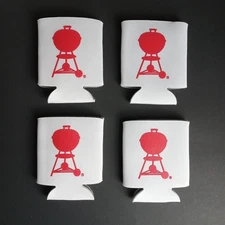 Weber Grill Koozies Coozies Set of 4, Embossed Design -BRAND NEW, FAST SHIPPING!
