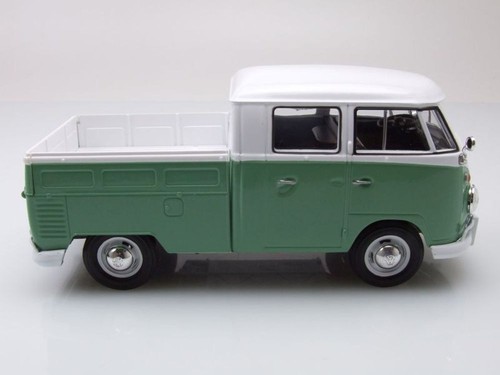 VW T1 Bus DoKa Pritsche Verde Blanco Modelo De Coche 1:24 MotorMax - Imagen 4 de 8