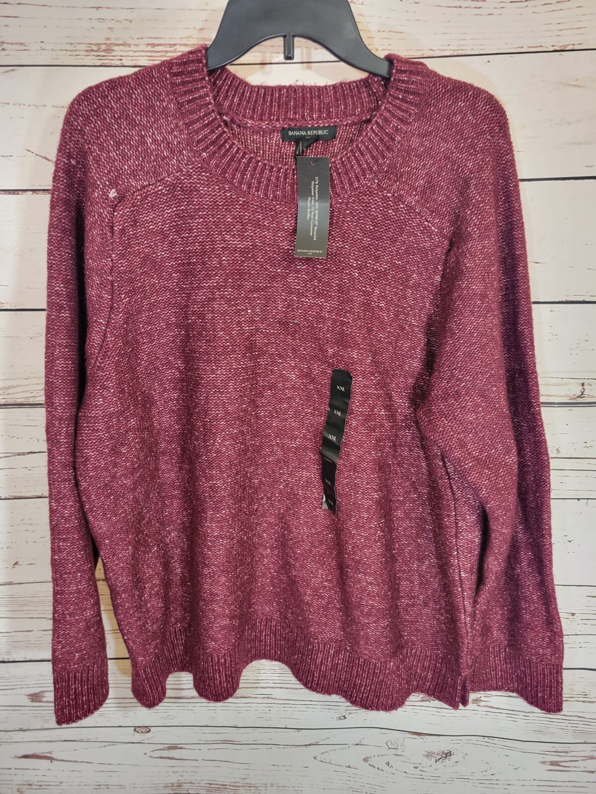 NWT Banana Republic Repreve Burgundy Knit Pullover Sweater Men's Size 2XL eBay