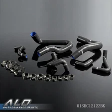 Black Silicone Radiator Hose Clamps Kit Fit For 1986-1993 Mustang GT LX 5.0L