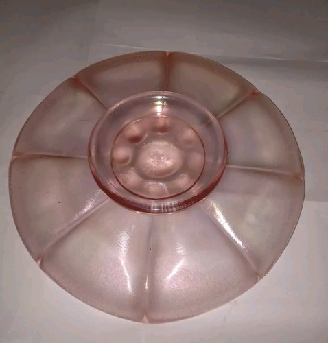 Jarrón abanico vintage de vidrio Fenton rosa / jarrón con carcasa de almeja ~ vidrio elástico mediados de siglo - Imagen 3 de 18