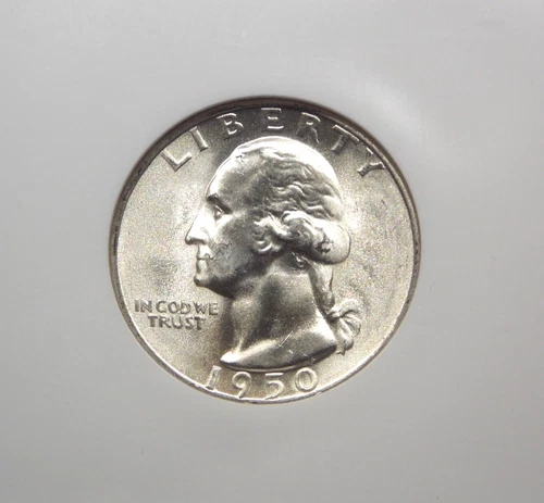 1950 "S" Washington SILVER Quarter 25c NGC MS65 #002 GEM Uncirculated ECC&C, Inc