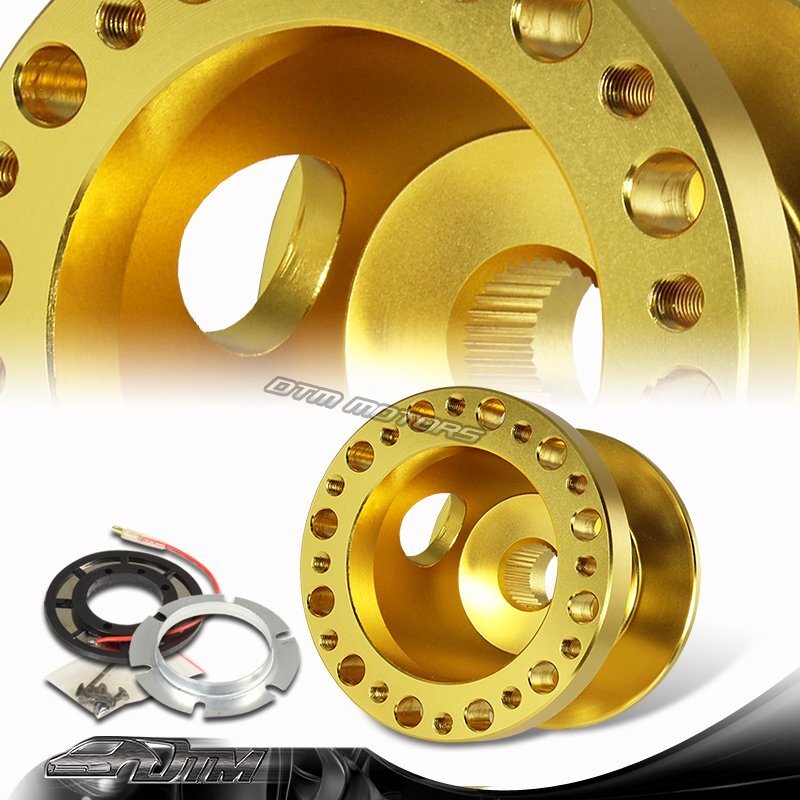アルミパーツ ASK Gold 6-Hole Aluminum Racing Steering Wheel Hub Adapter For Nissan