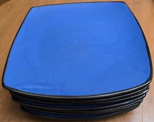 Gibson Soho Lounge Blue Square Dinnerware Sold By The Piece