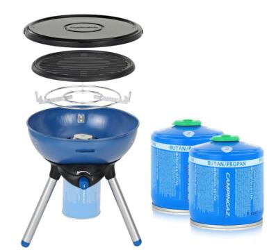 Campingaz Gaskocher Gasgrill Party Grill 200 CV + 2x CV300 Gaskartusche Set BBQ