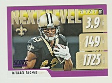 2020 Panini Score NEXT LEVEL STATS PURPLE MICHAEL THOMAS New Orleans Saints