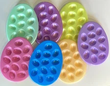 Lot Of 7 Easter Deviled Egg Party Plastic Tray Plate Platter Party Dish