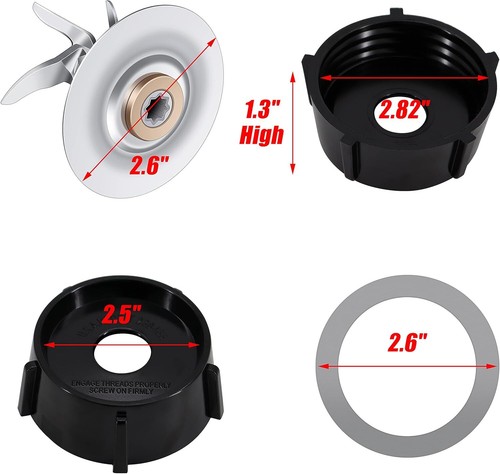 Ricambi Compatibile con Oster Osterizer Frullatore Lama Gomma... - Foto 5 di 6