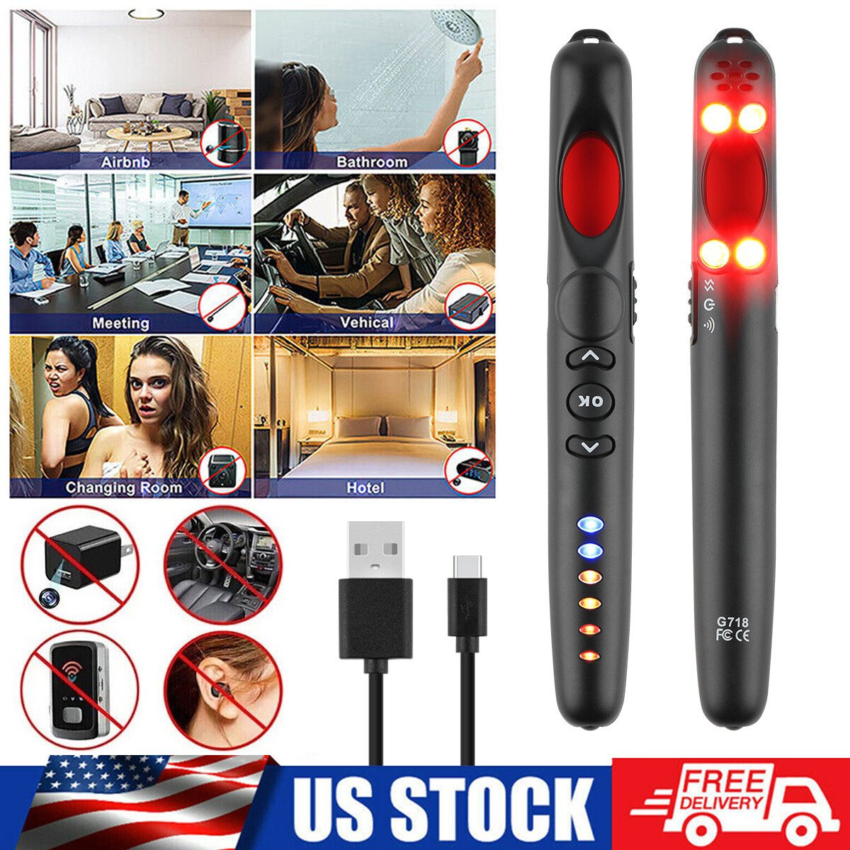 Camera Detector Hidden s X10 Pro, Accurate Anti Spy Camera/ Bug