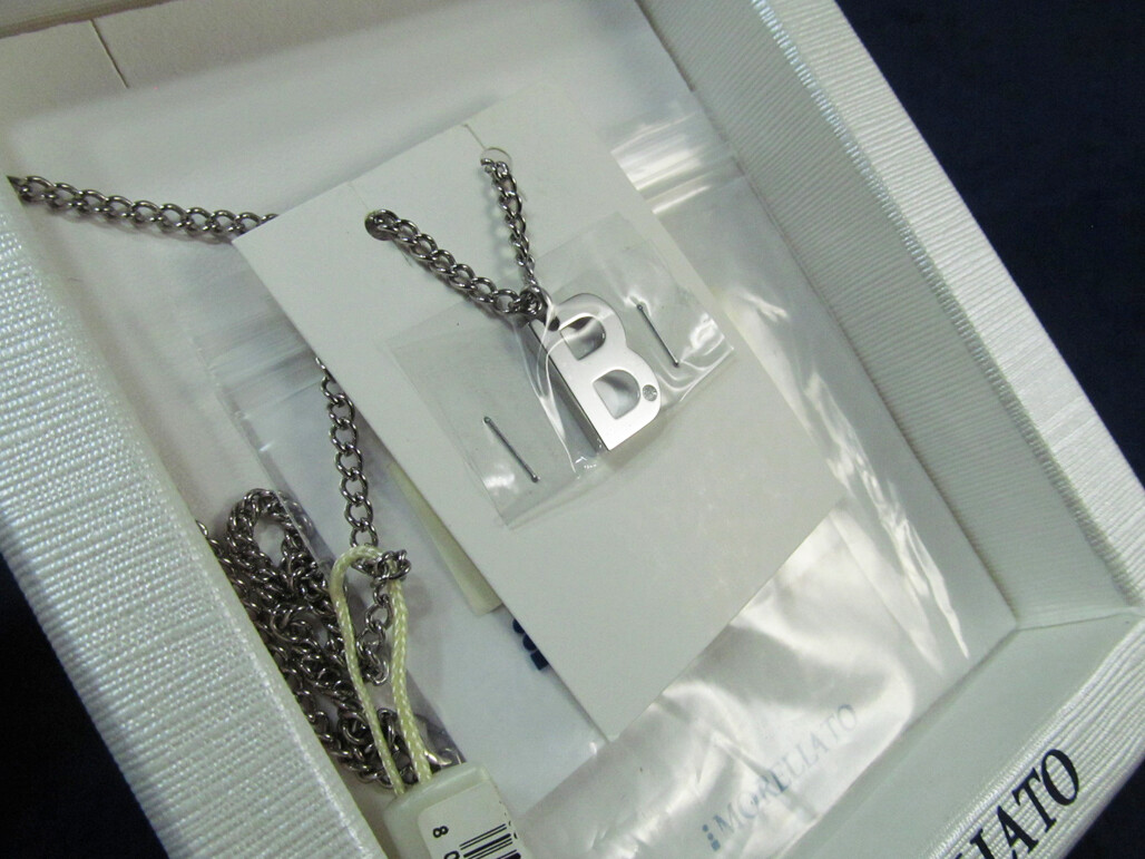 NEW Morellato Initial B Stainless Steel Necklace Diamond