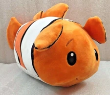 Bun Bun Clown Fish stacking plush 10"L orange & white 2017 Basic Fun 