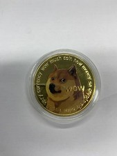 1Pcs Dogecoin Commemorative Gold Plated Doge Coin New Collectors 2023 HOT.
