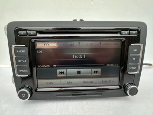 VW Golf MK6 Tiguan Scirocco DAB Radio Stereo CD Player Changer +CODE 3C8035195A - Picture 3 of 14