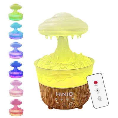 Rain Cloud Humidifier Water Drip with 7 Color LED Night Light Diffuser Remote