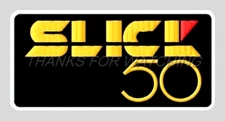 SLICK 50 EMBROIDERED PATCH IRON/SEW ON 4-1/4"x 2-1/8" ENGINE TREATMENT, ONE LUBE