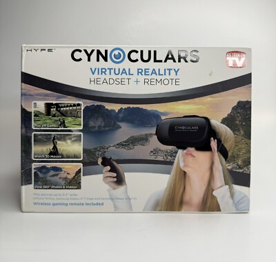 Cynoculars 3D Movie Virtual Reality Headset Wireless Gaming Remote As Seen On TV