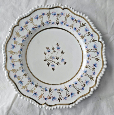WORCESTER BARR & BARR FLORAL & GILT PLATE CIRCA 1820 S