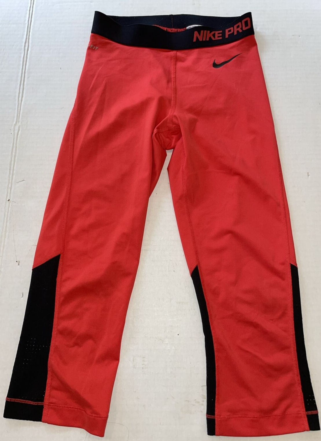 Nike Pro Warm Training Compression Tights Red Youth S