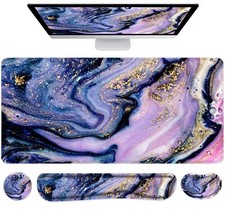 Desk Mat Mouse Pad with Wrist Rest 4-in-1 Large Mouse Pads for Desk Ergonomic...