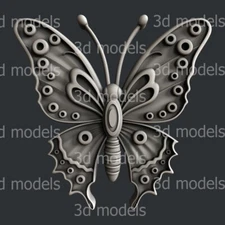 3d STL models for CNC, Artcam, Aspire, relief butterfly
