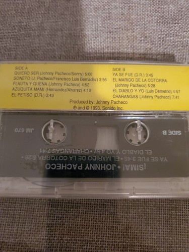Johnny Pacheco Cassette Salsa Fania - Picture 2 of 2