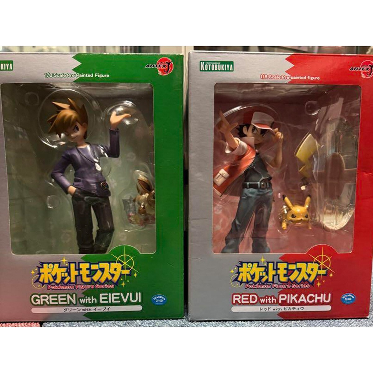 ポケットモンスター GREEN with EIEVUI 1/8スケール Amazon.com: ARTFX J Pokemon Series Green with Eevee 1/8