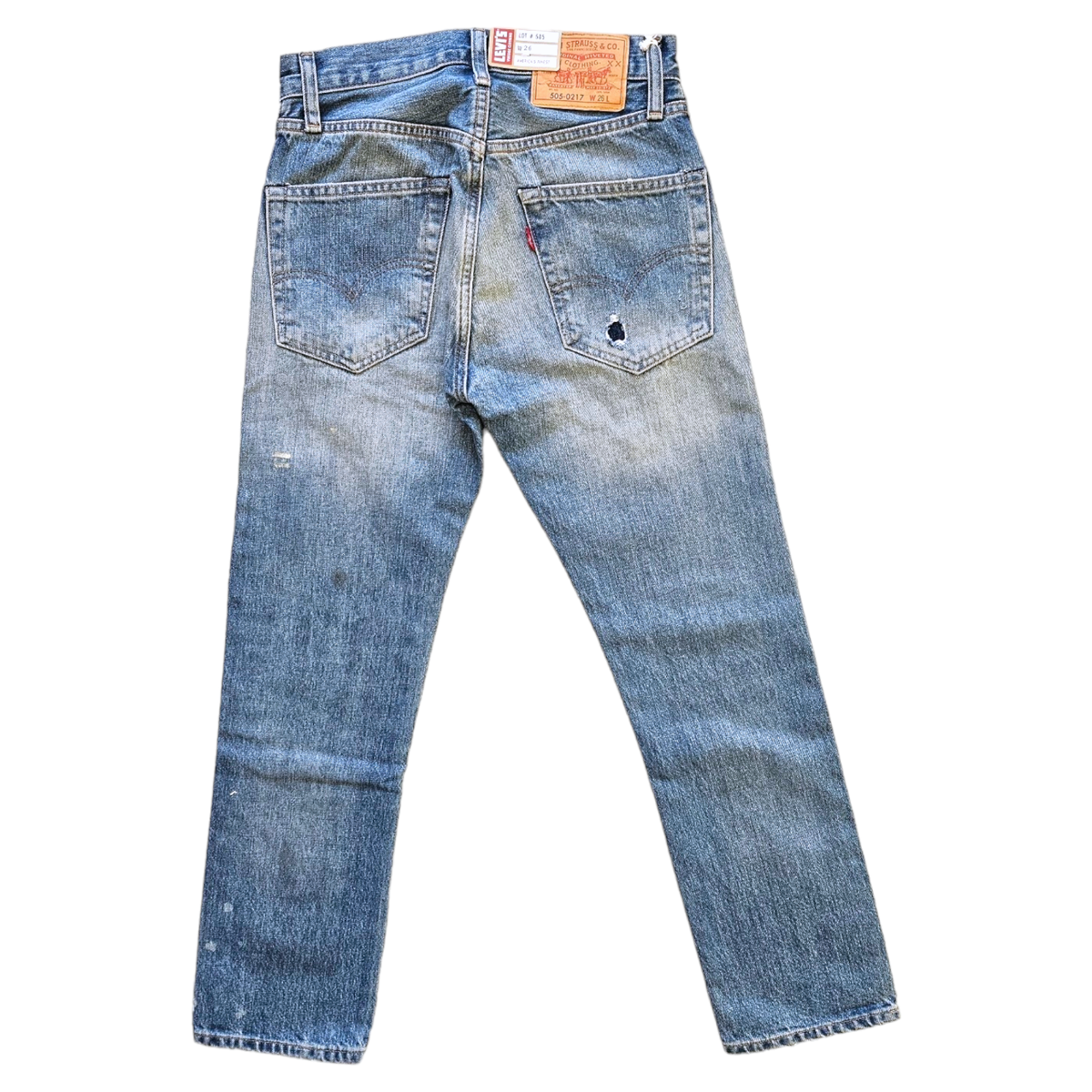 Jean Levi's Vintage Clothing 1967 505 W26 Selvedge Big E - Neuf Avec étiquettes (NWT), Coupe Slim
