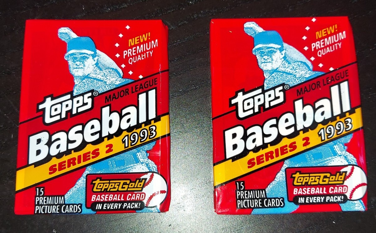 1993 Topps Baseball SERIES 2: Two (2) Sealed Unopened Pack 1