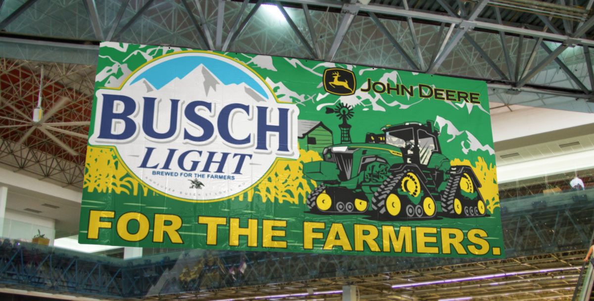 その他 Apple John Deere Busch Light For The Farmers Banner (3ft x 8ft) | eBay