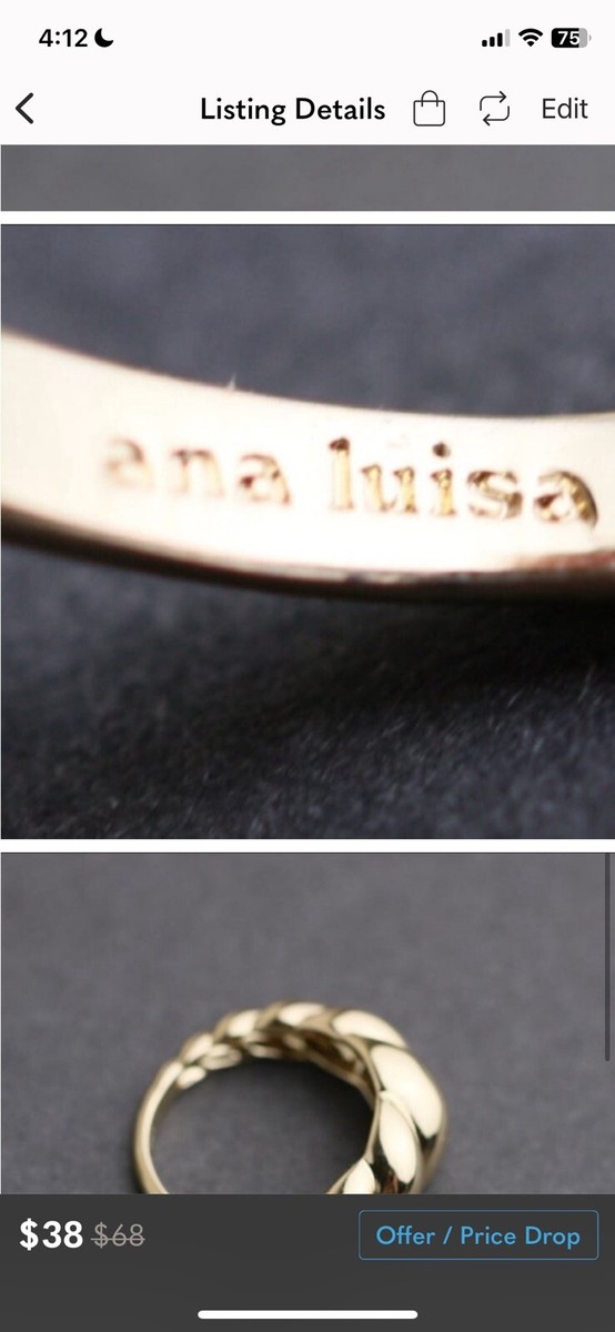 【ana luisa】ROPE BOLD ゴールドツイストリング 14K Gold Twist Ring - Rope Slim | Ana Luisa | Online Jewelry