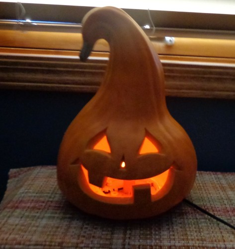 Vintage Kunststoff Schaum Blasform Halloween Kürbis Kürbis Jack-O-Laterne beleuchtet Dekor - Bild 7 von 7