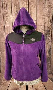 north face purple fleece jacket