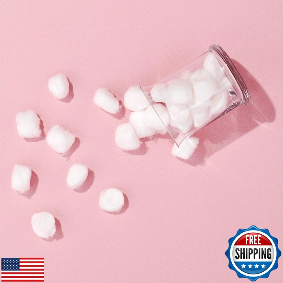 Bolas Diane 100 % algodón puro para rostro, desmaquillante, esmalte de uñas, aplicación  Foto 4 de 4