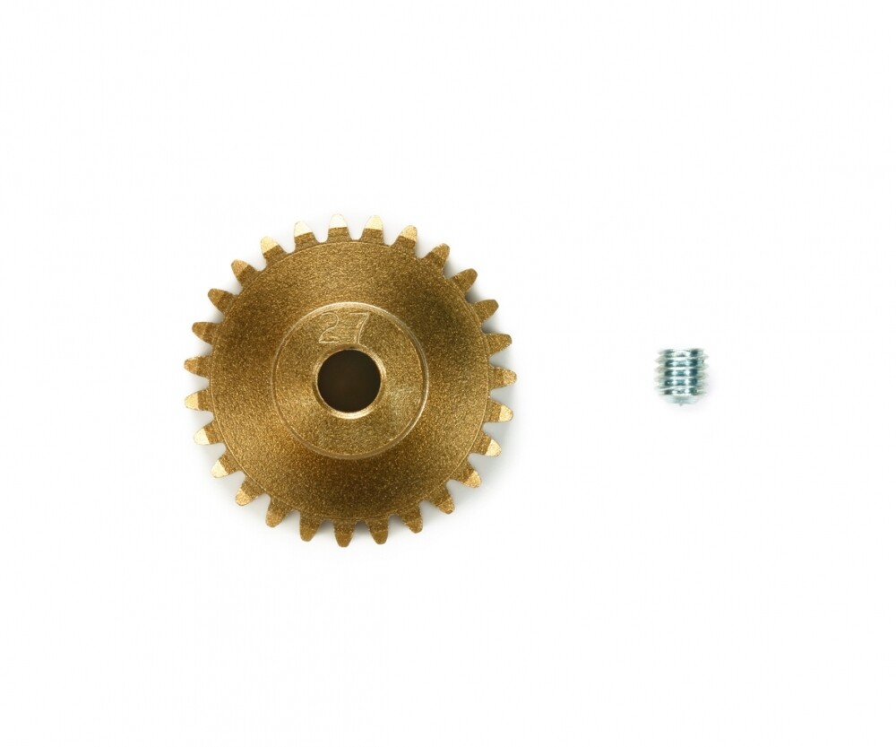 Tamiya 54981 - Aluminum Motor Pinion 27T/M0.6 Hardened - New