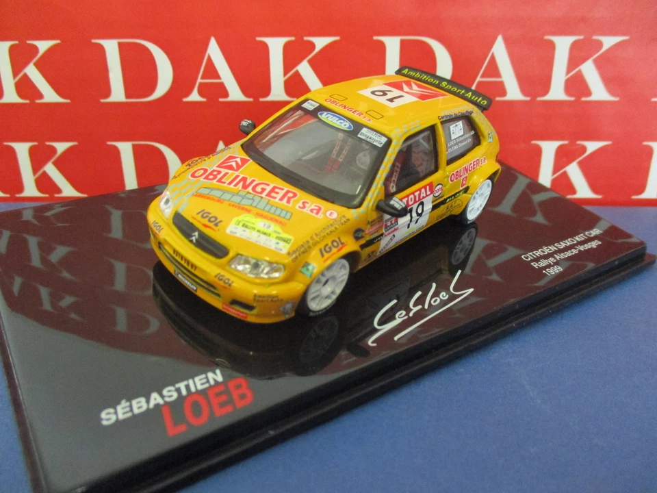 Die cast 1/43 Modellino Auto Citroen Saxo Kit Car Rally Alsace 1999 S. Loeb - Immagine 2 di 4