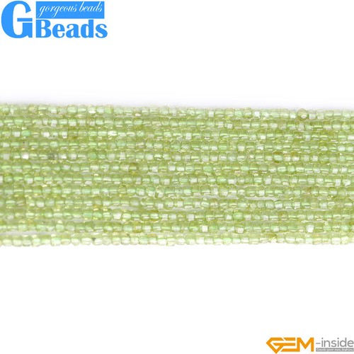 Pequeñas cuentas de piedras preciosas pequeñas con espaciador de cubo natural facetado para hacer joyas 15" 2,5 mm - Imagen 52 de 52