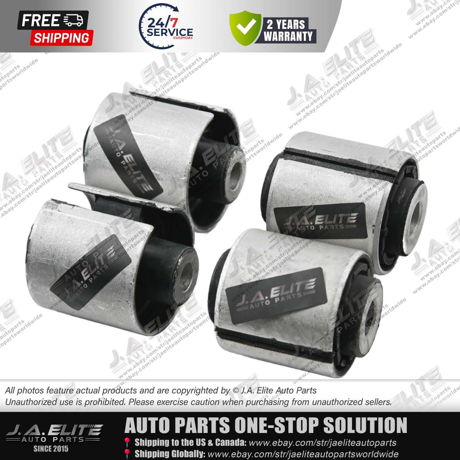 Rolls-Royce Phantom Rear Lower Control Arm Bushing Kit 4pc #33326758995
