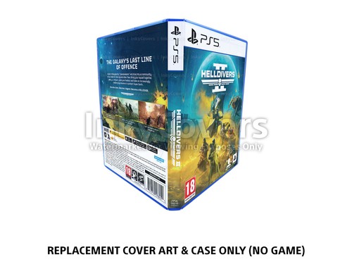 Helldivers 2 PS5 scatola di ricambio art cover intarsiata e custodia NO GIOCO - Foto 2 di 8