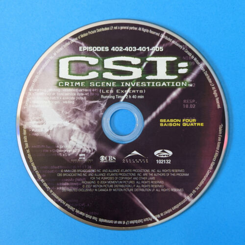 CSI: Crime Scene Investigation SEASON 4 disc 1 DVD REPLACEMENT single Disc only - Picture 2 of 4