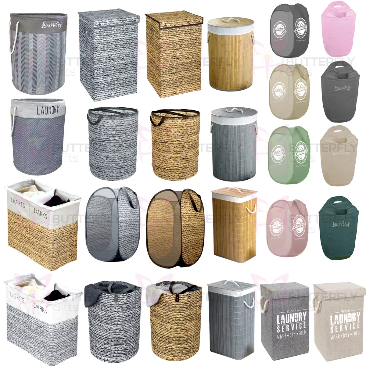 LAUNDRY BASKET WASHING DIRTY CLOTHES HAMPER BIN STORAGE BAG