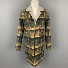 Akris Size 4 Multi-color Cotton / Polyamide Reversible Open Front Theatre Coat