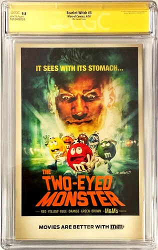 CGC 9,8 (2016) FIRMADO Elizabeth Olsen Bruja Escarlata #3 - Imagen 2 de 3