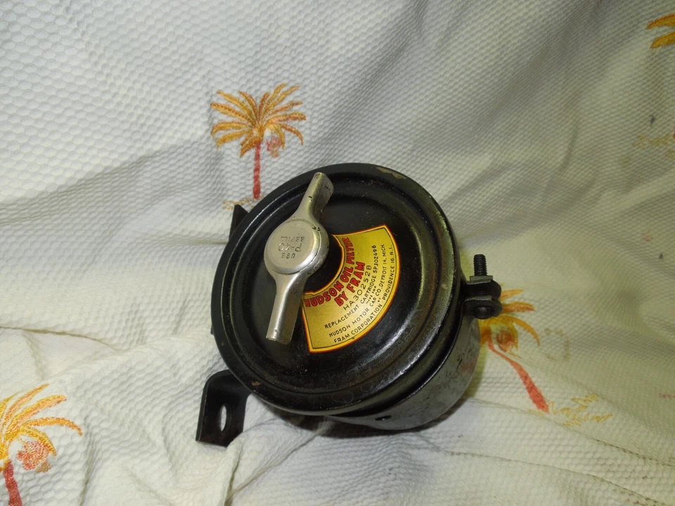 Marco de filtro de aceite original Hudson años 40 50 Essex Terraplane Hornet Jet Twin H Foto 2 de 4