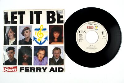 Ferry Aid Let It Be 7'' Vinyl Single 45 RPM 1987 VG+ Original Cover