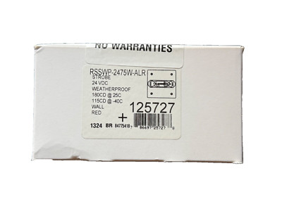 Alarme Incendie Stroboscopique Wheelock RSSWP-2475W-FR - Résistante Aux Intempéries, Rouge, Neuve