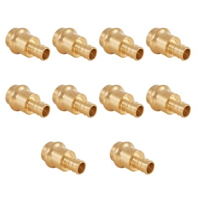 10 PCS EFIELD 1/2''Press X 1/2'' PEX Crimp Coupling Brass Fittings, Lead Free