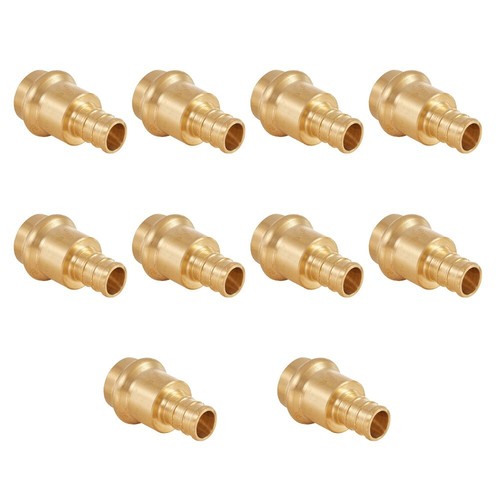 10 PCS EFIELD 1/2"Press X 1/2" PEX Crimp Coupling Brass Fittings, Lead Free