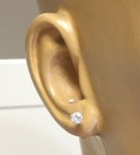GIA 14k white gold .83ct round diamond martini clutch back stud earrings Natural — photo 8